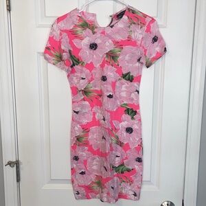 French Connection Pink Floral Mini Dress